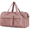 image:imageBAGSMART Garment Duffel Bag Convertible 2in1 Puffy WaterResistant CarryOn with Shoe Compartment ABlackADark Pink