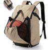 image:imageBAGSMART Gym Backpack for Men with Shoe Compartment for MultiSport  WaterResistant MultiSport Gym Storage Expandable Pocket Fits Basketball Football Shoe Compartment Separates Swim GearLight Brown