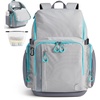 image:imageBAGSMART Gym Backpack for Men with Shoe Compartment for MultiSport  WaterResistant MultiSport Gym Storage Expandable Pocket Fits Basketball Football Shoe Compartment Separates Swim GearLight Grey