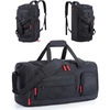 image:imageBAGSMART Gym Bag for Men Athletic Sports Backpack Travel Hiking Duffel  3In1 Gym Bag for Travel Clothes amp Padded 133 Laptop with Waterproof Wet Pocket amp Shoe Compartment for Travel CampingBlack