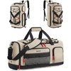 image:imageBAGSMART Gym Bag for Men Athletic Sports Backpack Travel Hiking Duffel  3In1 Gym Bag for Travel Clothes amp Padded 133 Laptop with Waterproof Wet Pocket amp Shoe Compartment for Travel CampingKhaki