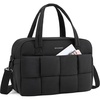 image:imageBAGSMART Gym Bag for Women Personal Item Puffer Duffle Bag Weekender Overnight Carry On Tote Handag for TravelBlack