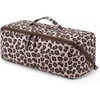 image:imageBAGSMART Hair Tool Organizer Travel Bag Compatible with Dyson Airwrap Shark Hair Dryer Wideopen Accessories Organizer with Heat Resistant Mat Makeup Bag for Dyson Attachments Curling Iron BlackLeopard Print