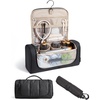 image:imageBAGSMART Hair Tool Organizer Travel Bag Compatible with Dyson AirwrapShark Hair Dryer Wideopen Dyson Case with Heat Resistant Mat Metal Hanging Hook for Long Barrel Straighteners Curling IronBlack
