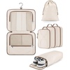 image:imageBAGSMART Hanging Travel Packing Cubes 6 Set Large Travel Cubes for Women Cruise Ship Essentials Suitcase Organizers