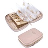 image:imageBAGSMART Jewelry Travel Organizer Case for Home Jewelry Organizer Storage Ring Binder Clear Bags Zipper Rolls Pouch for Necklaces Earrings Rings Bracelets Teal01Pink