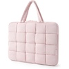 image:imageBAGSMART Laptop Case Puffy Laptop Sleeve with Handle Compatible with MacBook Air Pro Laptop Bag for WomenPink