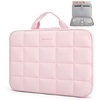 image:imageBAGSMART Laptop Case with Handle Puffy Laptop Sleeve Bag for Women MacBook Case for Dell HP Lenovo MacBook AirPro 15156 inch BeigePinkHandheld