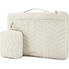 image:imageBAGSMART Laptop Case with Handle Puffy Padded Laptop Bag Sleeve for Women Portable MacBook AirPro Computer Case 1314 inch BeigeBeige
