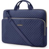 image:imageBAGSMART Laptop Sleeve 156 Inch Lightweight Laptop Bag Compatible with MacBook Pro 16 Inch156 Inch HPDellAcer AspireAsus Notebook Protective Case with Shoulder StrapPocketHandle GrayNavy Blue