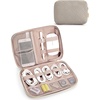 image:imageBAGSMART Large Electronics Travel Organizer Case for Women Pink  Travel Essentials Cord Organizer Cable Organizer Bag Travel Accessories for WomenFWarm Grey