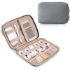 image:imageBAGSMART Large Electronics Travel Organizer Case for Women Pink  Travel Essentials Cord Organizer Cable Organizer Bag Travel Accessories for WomenGGrey
