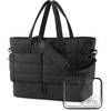 image:imageBAGSMART Large Travel Duffel Bag with Shoe Compartment Puffer CarryOn Gym Weekender Bag for Women CharcoalCharcoal
