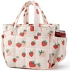 image:imageBAGSMART Lunch Bag for Women Small Cute Leopard Print Quilted Lunch Box Insulated Lightweight Leakproof Durable amp Reusable Tote Bag for Work Travel Outdoor PicnicStrawberry