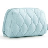 image:imageBAGSMART Makeup Bag Travel Cosmetic Bag Puffy Padded Make Up Bag for Women Makeup Organizer Case Wideopen Pouch Purse Travel Essentials Toiletries Accessories Brushes PinkBaby Blue