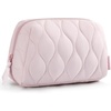 image:imageBAGSMART Makeup Bag Travel Cosmetic Bag Puffy Padded Make Up Bag for Women Makeup Organizer Case Wideopen Pouch Purse Travel Essentials Toiletries Accessories Brushes PinkAPink