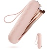 image:imageBAGSMART Makeup Brush Holder Bag Travel Small Makeup Bag for Purse Make Up Brush Bag Case Cosmetic Bag Silicone Soft Portable Face Brushes Travel Essentials Organizer Holder Pink