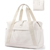 image:imageBAGSMART Personal Item Travel Bag For Spirit Airlines 23L Lightweight Gym Bag for Women Foldable Duffle Bag Weekender Overnight Bag for Travel GymBeige
