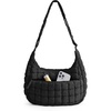 image:imageBAGSMART Quilted Crossbody Bags for Women Travel Purses Hobo Shoulder Bag  Fits 129 iPad Long Adjustable Strap Puffer Purses for Commute Daily Use Travel Essentials Inner Pockets WaterresistantAjet Black