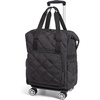 image:imageBAGSMART Rolling Duffle Bag with Wheels 35L Carry on Travel Bag with Detachable Wheels PVC Wet Pocket Duffle Bag with HandleBlack