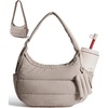 image:imageBAGSMART Shoulder Bag for Women Small Puffer Purses Crossbody Bag  Women Lightweight Fluffy Hobo Handbag with Small Puffy Pouch Adjustable StrapCamel