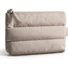 image:imageBAGSMART Small Makeup Bag Elegant Cosmetic Pouch with Tassel Soft WaterResistant Travel Organizer for Women Cosmetics amp Everyday Essentials Pink02Camel