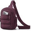 image:imageBAGSMART Small Sling Bag for Women Puffer Crossbody Bag Purses Hobo Handbag Fanny Packs for Travel HikingBurgundy Bay
