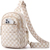 image:imageBAGSMART Small Sling Bag for Women Puffer Crossbody Bag Purses Hobo Handbag Fanny Packs for Travel HikingCheckered