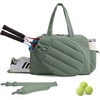 image:imageBAGSMART Tennis Gym Bag for Women 3in1 Sports Duffle Sling Backpack  40oz Tumblers Bag Converts to Travel Duffle Court Backpack or Crossbody Sling for 2 RacketsPaddles 156 Laptop amp ShoesHSlate Green