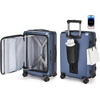 image:imageBAGSMART Top Opening Carry On Luggage 22x14x9 Airline Approved with TSA Lock Expandable 20 Inch Deep Compartment Hard Shell Suitcases with Double Spinner Wheels PurpleBlue