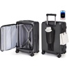 image:imageBAGSMART Top Opening Carry On Luggage 22x14x9 Airline Approved with TSA Lock Expandable 20 Inch Deep Compartment Hard Shell Suitcases with Double Spinner Wheels PurpleBlack