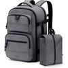 image:imageBAGSMART Travel Backpack for Women Men 40L Flight Approved Carry on Backpack with Shoe Bag TSA Large Personal Item Backpack with 17 Inch Laptop Compartment Weekender Suitcase for Travel GreyGrey
