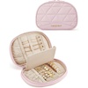 image:imageBAGSMART Travel Jewelry Case Jewelry Organizer Storage Roll Rings Necklaces Earrings Bracelets Brooches Watch Large Portable Light PinkBLight Pink
