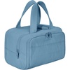 image:imageBAGSMART Travel Toiletry Bag Crush Toiletry Bag for Women Wideopen Puffy Toiletry Bags for Traveling Large Travel Cosmetic Makeup Bag Organizer for AccessoriesToiletrie BluehSteel Blue