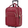 image:imageBAGSMART Underseat Carry On Luggage Airline approved16inch Small Underseater Softside Travel Suitcase with Wheels Lightweight Overnight Rolling Carryon Luggage for Women Men WeekenderBlackRed
