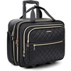 image:imageBAGSMART Womens Rolling Laptop Bag for 156 Inch Laptop Black  Underseat CarryOn Luggage with TSA Lock Wheeled Computer Briefcase for Travel Work BusinessBlack