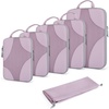 image:imageBagsmart Compression Packing Cubes Travel Bag Cruise Ship Essentials  Lightweight Compressible Suitcase Organizer Set fit Standard CarryOn amp Checked Luggage 6 Set 14 Set Washable Packing Bags04Misty Lavender
