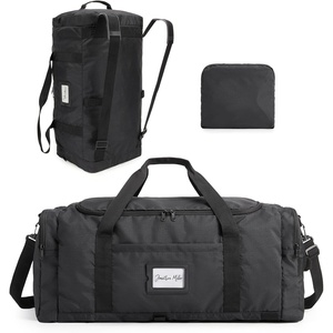 image:imageBAGSAMRT 60L Foldable Duffle Bag for Travel Large Travel Duffel Bag for Men 4 in 1 Travel Backpack Carry on Weekender Bag BlackBlack