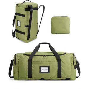 image:imageBAGSAMRT 60L Foldable Duffle Bag for Travel Large Travel Duffel Bag for Men 4 in 1 Travel Backpack Carry on Weekender Bag BlackGreen