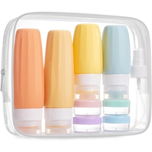 image:imageBAGSMART 18 Pack TSA Approved Travel Bottles for Toiletries Leak Proof Silicone Travel Size Containers Bottles for Shampoo GreyMacaron3