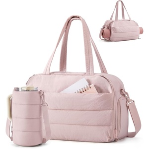 image:imageBAGSMART 2 Set Gym Bag for Women Yoga Bag with Water Bottle Holder Navy  For yoga travel sports dance 25L pilates bag overnight duffle bagPink