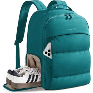 image:imageBAGSMART 30L Travel Backpack for Women Carry on Backpack for Airplanes Gym Backpack with Shoe Compartment Lightweight Travel Bag Fits 156 Inch WaterResistant ChocolateTeal
