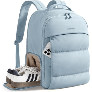 image:imageBAGSMART 30L Travel Backpack for Women Carry on Backpack for Airplanes Gym Backpack with Shoe Compartment Lightweight Travel Bag Fits 156 Inch WaterResistant ChocolateFrench Blue