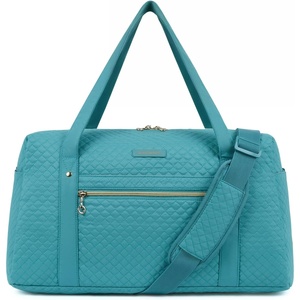 image:imageBAGSMART 31L Womens Quilted Weekender Duffle Bag with Laptop Compartment and Shoe BagLake Blue