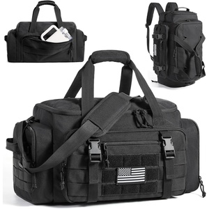 image:imageBAGSMART 4IN1 Gym Bag for Women Men TSA Duffle Bag for Travel  With Shoe Compartment amp Wet Pocket 22L30L38L Tactical Backpack with 40oz Water Bottle Holder Lightweight WaterresistantMilitary Black