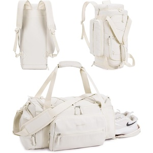 image:imageBAGSMART 4IN1 Gym Bag for Women Men TSA Duffle Bag for Travel  With Shoe Compartment amp Wet Pocket 22L30L38L Tactical Backpack with 40oz Water Bottle Holder Lightweight WaterresistantDBeige