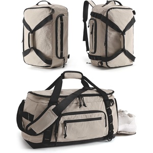 image:imageBAGSMART 4IN1 Gym Bag for Women Men TSA Duffle Bag for Travel  With Shoe Compartment amp Wet Pocket 22L30L38L Tactical Backpack with 40oz Water Bottle Holder Lightweight WaterresistantCamel