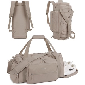 image:imageBAGSMART 4IN1 Gym Bag for Women Men TSA Duffle Bag for Travel  With Shoe Compartment amp Wet Pocket 22L30L38L Tactical Backpack with 40oz Water Bottle Holder Lightweight WaterresistantCLight tan