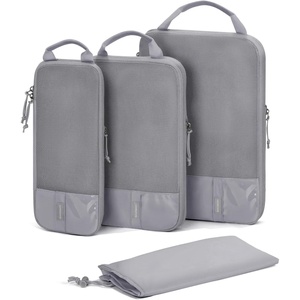 image:imageBAGSMART 6 Set 4 Set2 Set Compression Packing Cubes for Travel Lightweight Luggage Organizer Bags Durable Space Saver Bags Travel EssentialsGrey