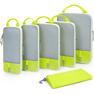 image:imageBAGSMART 6 Set 4 Set2 Set Compression Packing Cubes for Travel Lightweight Luggage Organizer Bags Durable Space Saver Bags Travel EssentialsHighlight Yellow